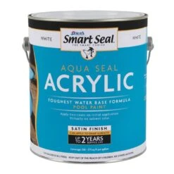 Smart Seal - Aqua Seal Acrylic Pool Paint, 1 Gallon, White