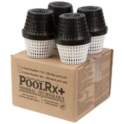 PoolRx - PoolRx+ Black Mineral Unit For 20,000 To 30,000 Gallons, 4-Pack