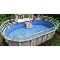Vinyl Works Of Canada - Resin Above Ground Pool Fence Kit, 3 Sections -Swimline Store Premium 24in Resin Above Ground Pool Fence Kits 2