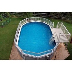 Vinyl Works Of Canada - Resin Above Ground Pool Fence Kit, 3 Sections -Swimline Store Premium 24in Resin Above Ground Pool Fence Kits 4