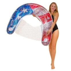 Pool Candy - Stars & Stripes Inflatable Glitter Sun Chair -Swimline Store Stars Stripes Inflatable Glitter Sun Chair 1