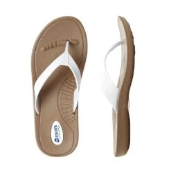 Okabashi - Flip Flops Breeze Toffee/White, Medium